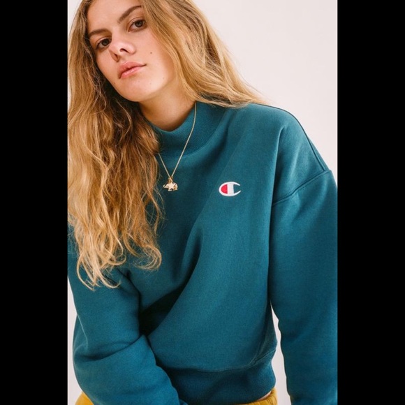 Champion Reverse Crop Mock Neck Sweatshir - Picture 2 of 5